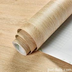 Φύλλα από βινύλιο PVC αυτοκόλλητα από κόκκους ξύλου για κάλυψη επίπλων