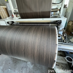 Μαύρο ξύλο κόκκος ανάγλυφο PVC διακοσμητικό φύλλο για MDF ντουλάπι πόρτα κενό μεμβράνη πρέσα