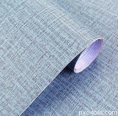 Υφασματική υφή Στερεόχρωμο PVC αυτοκόλλητο φιλμ για την διακόσμηση ξενοδοχείων