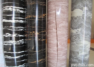 Μαύρο μαρμάρινο φαινόμενο PVC διακοσμητικό φιλμ για τα έπιπλα
