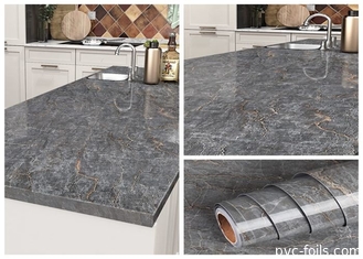 Ματ γκρίζα βινυλίου αυτοκόλλητη ταινία Worktop κουζινών για Countertops τα γραφεία