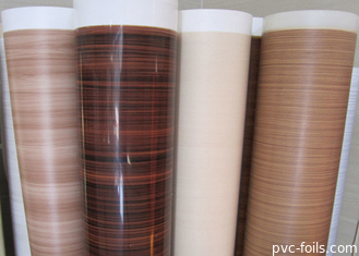 Φόλιο επίπλων PVC ξύλου με ανάγλυφο για διακόσμηση πλακέτων σωματιδίων 0,15-0,30 mm
