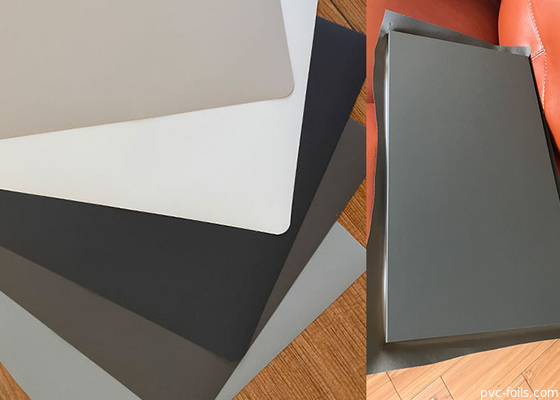 Γκρι μονόχρωμο Super Matte PVC Διακοσμητικό ρολό μεμβράνης για κάλυμμα πορτών μεμβράνης