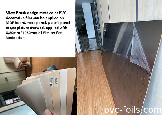 ανθεκτική διακοσμητική ταινία PVC βουρτσών Meta για την εσωτερική ελασματοποίηση επιτροπής