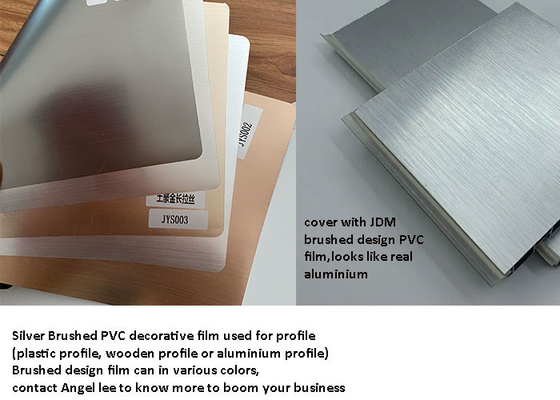 Αυτοκόλλητη τυλίγοντας ταινία PVC για το ξύλινο πλαστικό σχεδιάγραμμα αλουμινίου