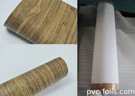0.07 mm παχύ ξύλινο σχέδιο PVC διακοσμητική ταινία επίπεδης επιφάνειας