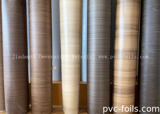 0.18mm Χρυσή βελανιδιά ξύλο κόκκος PVC ταινία επίπλων για πλαστικό περιτύλιγμα προφίλ