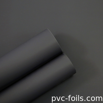 Σκοτεινό γκρι χρώμα PVC διακοσμητικό φύλλο για διακόσμηση εσωτερικής επιφάνειας, Super Matte