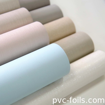Σχεδιασμός υφασματικής υφής PVC διακοσμητικό ρολό για καλύμματα επίπλων