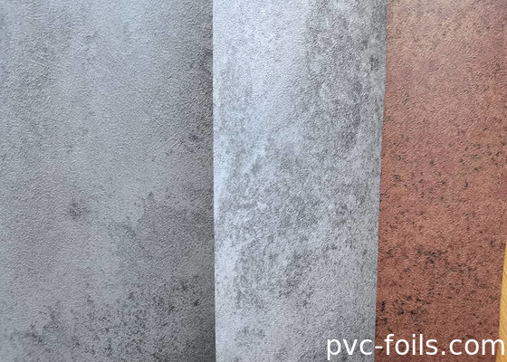 Σύγχρονη γκρίζα τσιμέντο υφή PVC διακοσμητικό φιλμ για τοίχους