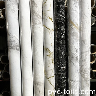 Ψηφιακή εκτύπωση Μαρμάρινο σχεδιασμό PVC διακοσμητική ταινία για έπιπλα και εσωτερική διακόσμηση