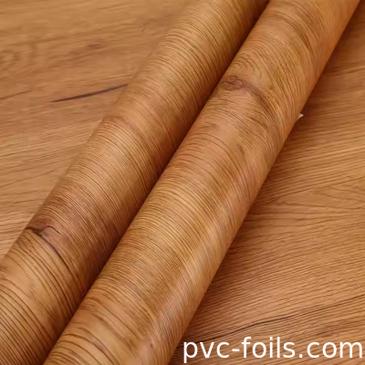 Υπερ-ματ ξύλινο κόκκο PVC περιτύλιγμα φύλλο για διακόσμηση πίνακες τοίχου WPC