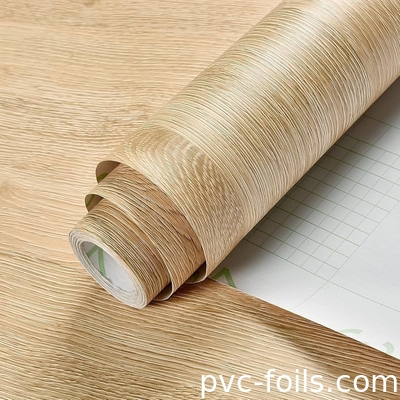 Φύλλα από βινύλιο PVC αυτοκόλλητα από κόκκους ξύλου για κάλυψη επίπλων