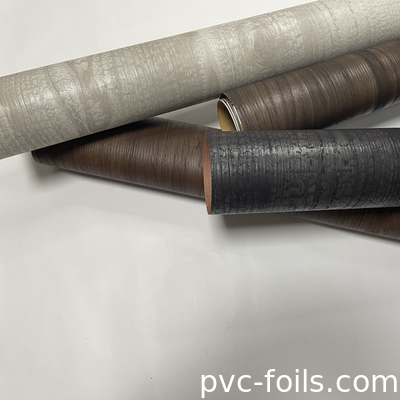 0.14mm Ανθεκτικό PVC ξύλινη υφή ανάγλυφη ταινία Αδιάβροχο διακοσμητικό φύλλο λαμινισμού για έπιπλα