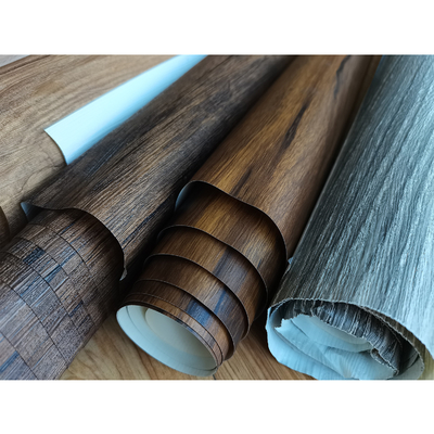0.35mm Deep Emboss PVC Decorative Film Dark Wood Pvc Membrane Foil για πόρτες ντουλαπιών
