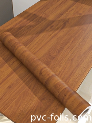 Φιλικό προς το DIY PVC διακοσμητικό φιλμ για μετασχηματισμό επίπλων Ματ ξύλο φινίρισμα με κόκκους