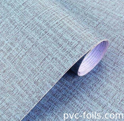 Υφασματική υφή Στερεόχρωμο PVC αυτοκόλλητο φιλμ για την διακόσμηση ξενοδοχείων