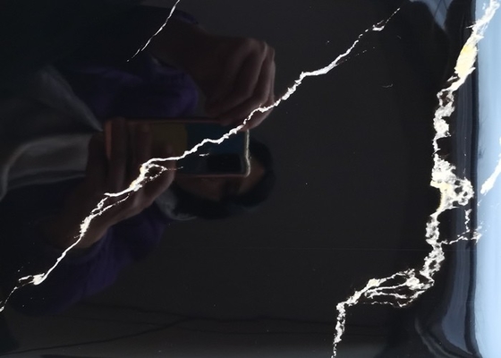 Μαύρο μαρμάρινο φαινόμενο PVC διακοσμητικό φιλμ για τα έπιπλα