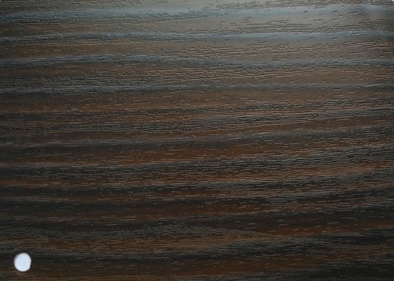 Αυτοκόλλητη ξύλινη επίδραση 0.25mm μεταλλινών πορτών PVC φύλλων αλουμινίου επίπλων